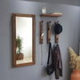 Hanah Home Recibidor V109 con Espejo y Estante en Nogal